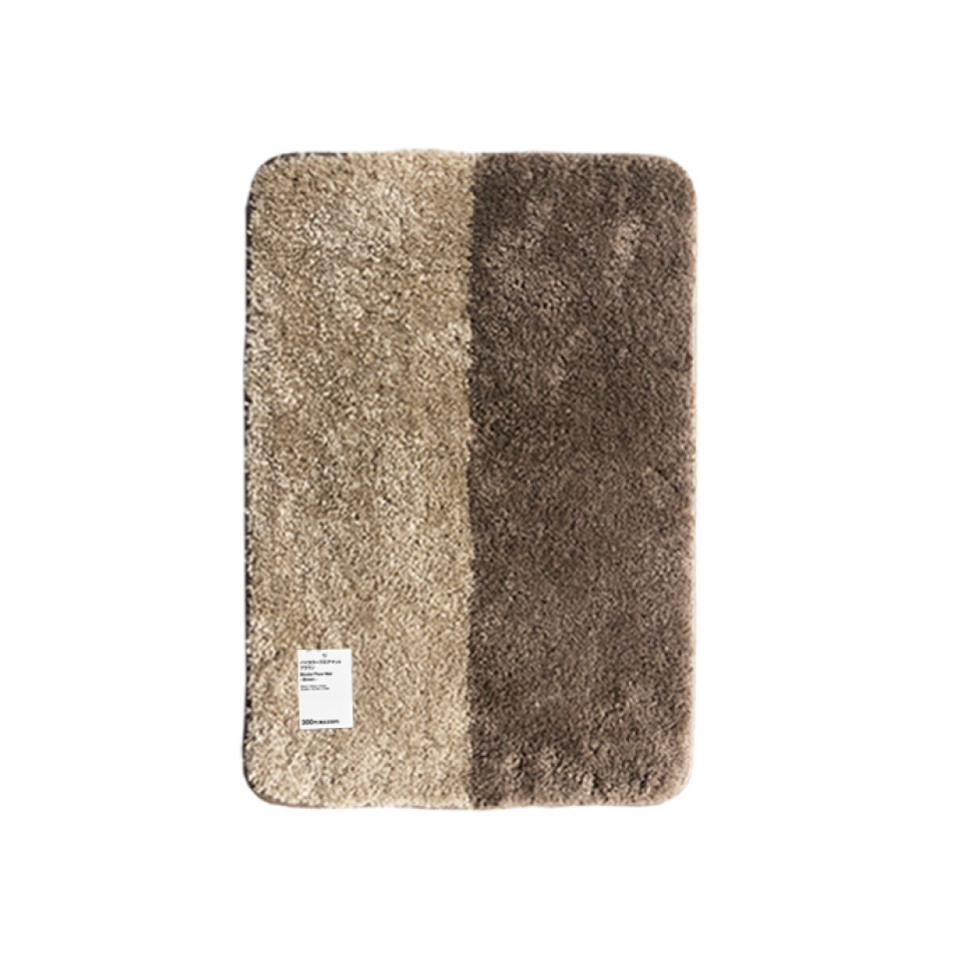 Bicolor Floor Mat Brown 40cm x 60cm