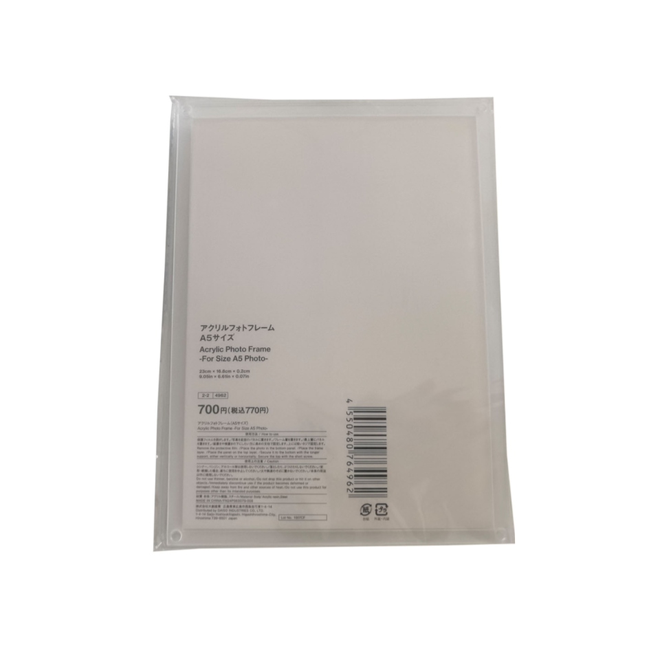 Acrylic Photo Frame for Size A5 Photo