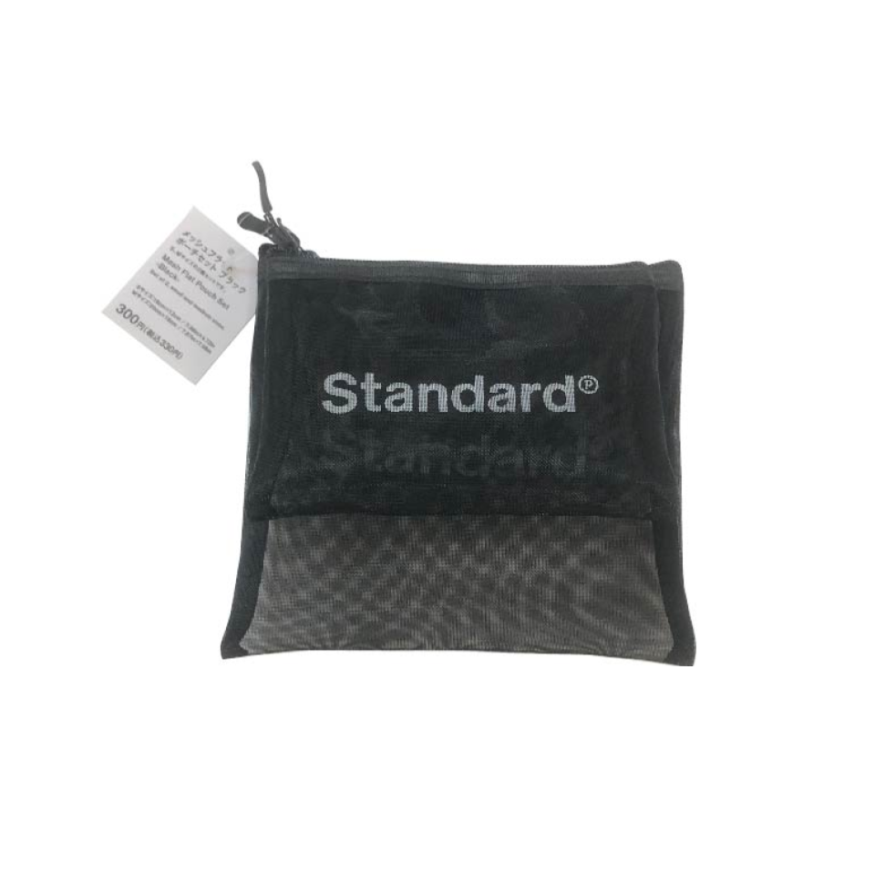 Mesh Flat Pouch Set Black