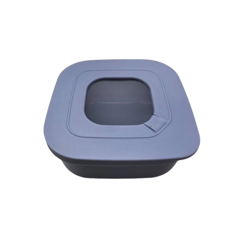 Storage Container with Air Valve Blue 16cm x 16cm x 7.0cm