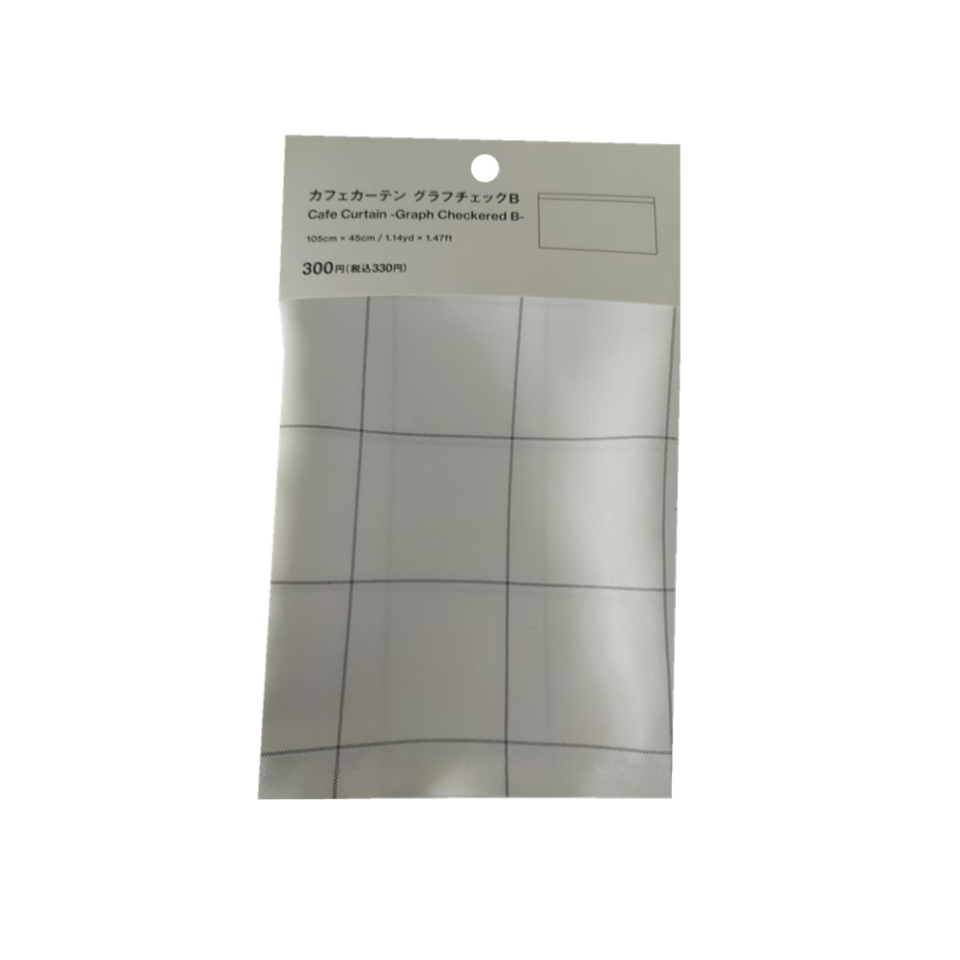 Cafe Curtain Graph Checkered B