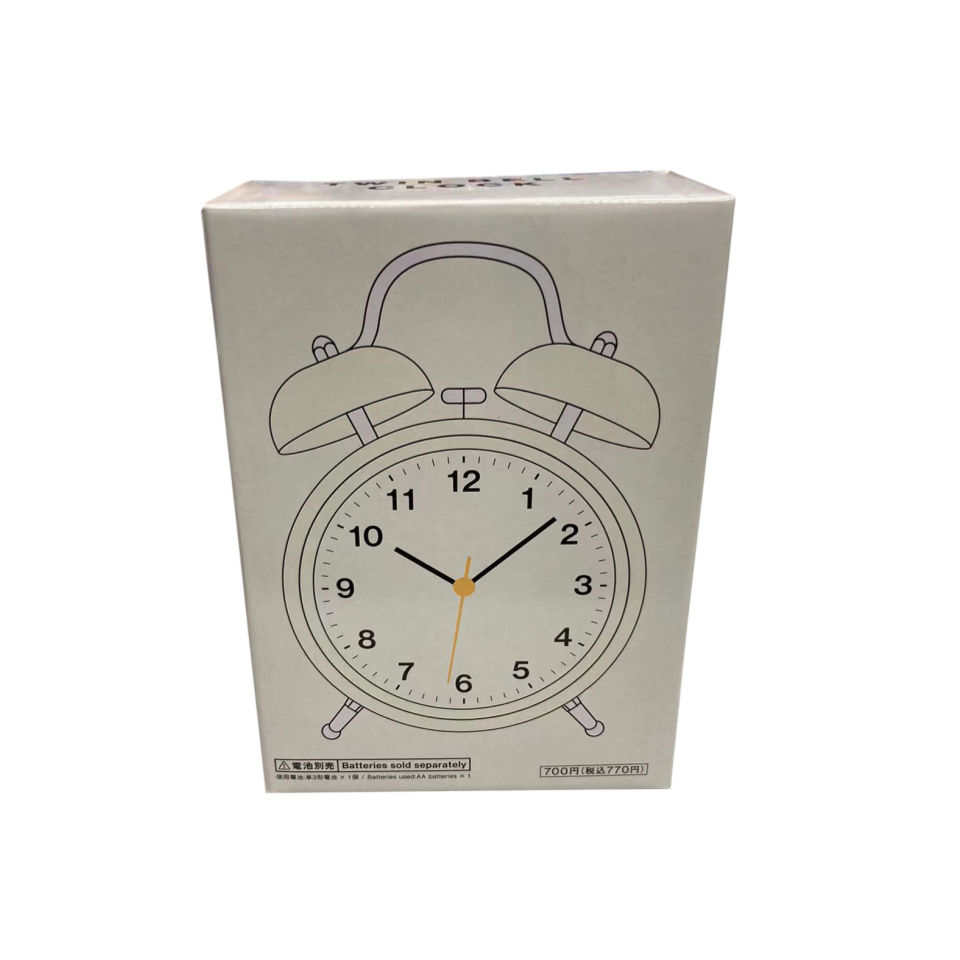 Twin Bell Clock Ivory