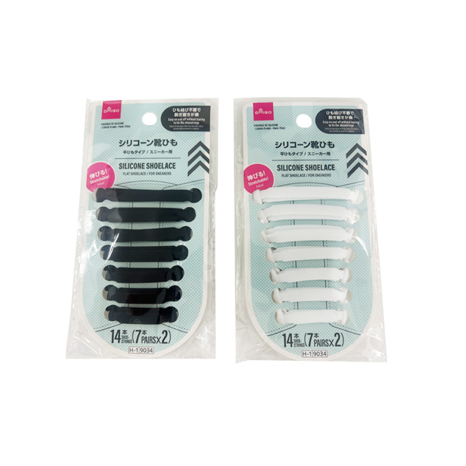 Silicone Shoelace Flat Shoelace for Sneakers