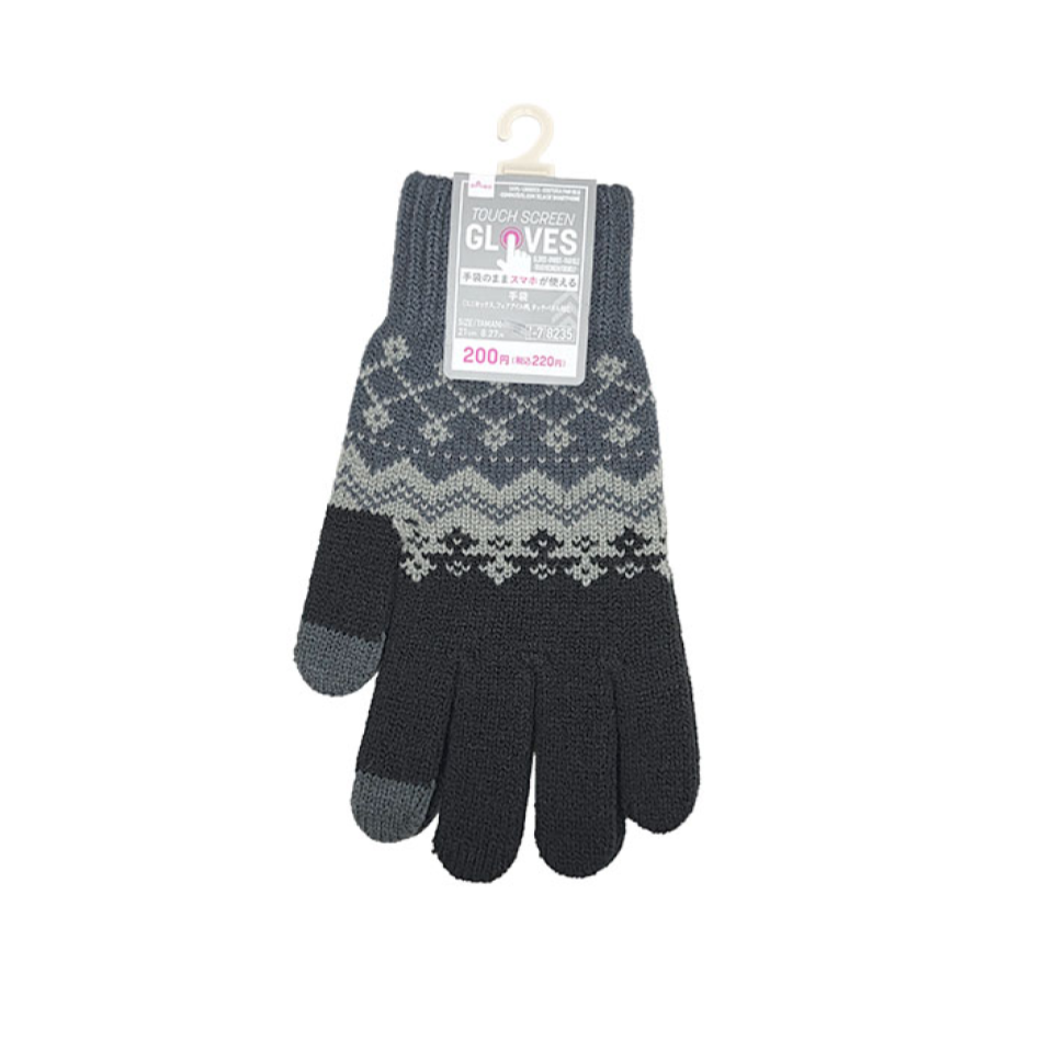 Gloves Unisex Fair Isle Touchscreen Friendly
