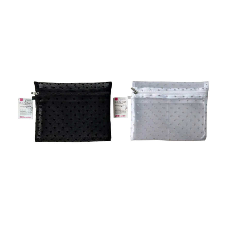 Mesh Flat Pouch Heart Pattern