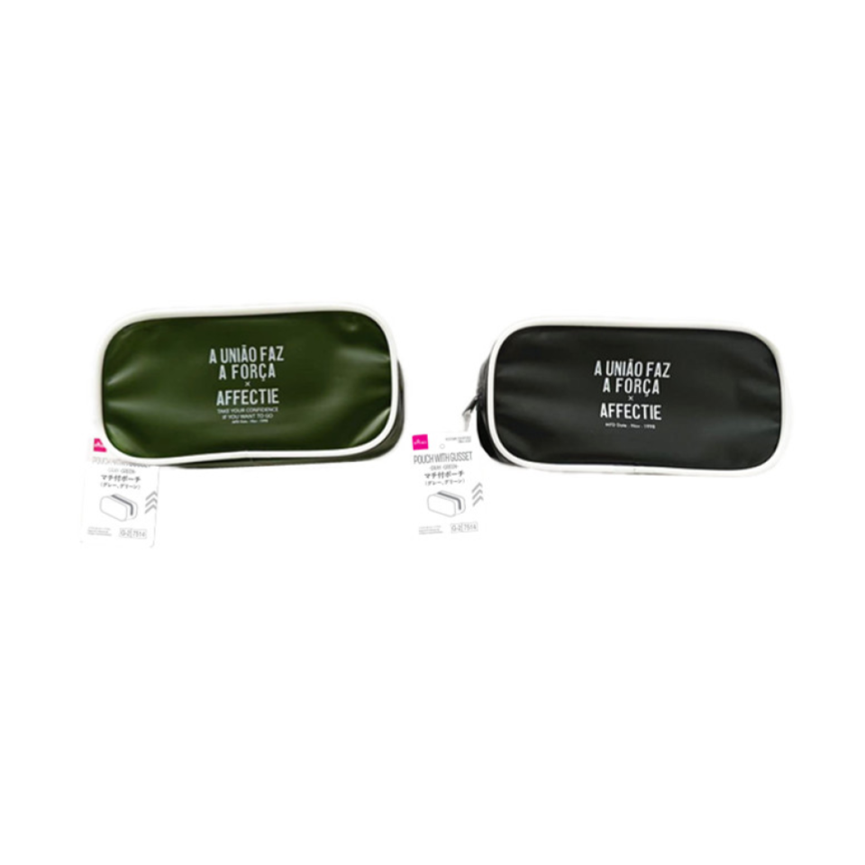 Pouch with Gusset Gray/Green