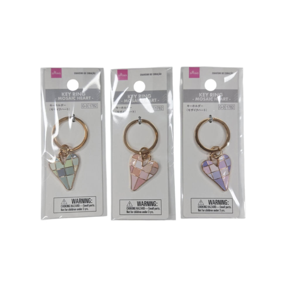 Mosaic Heart Key Ring
