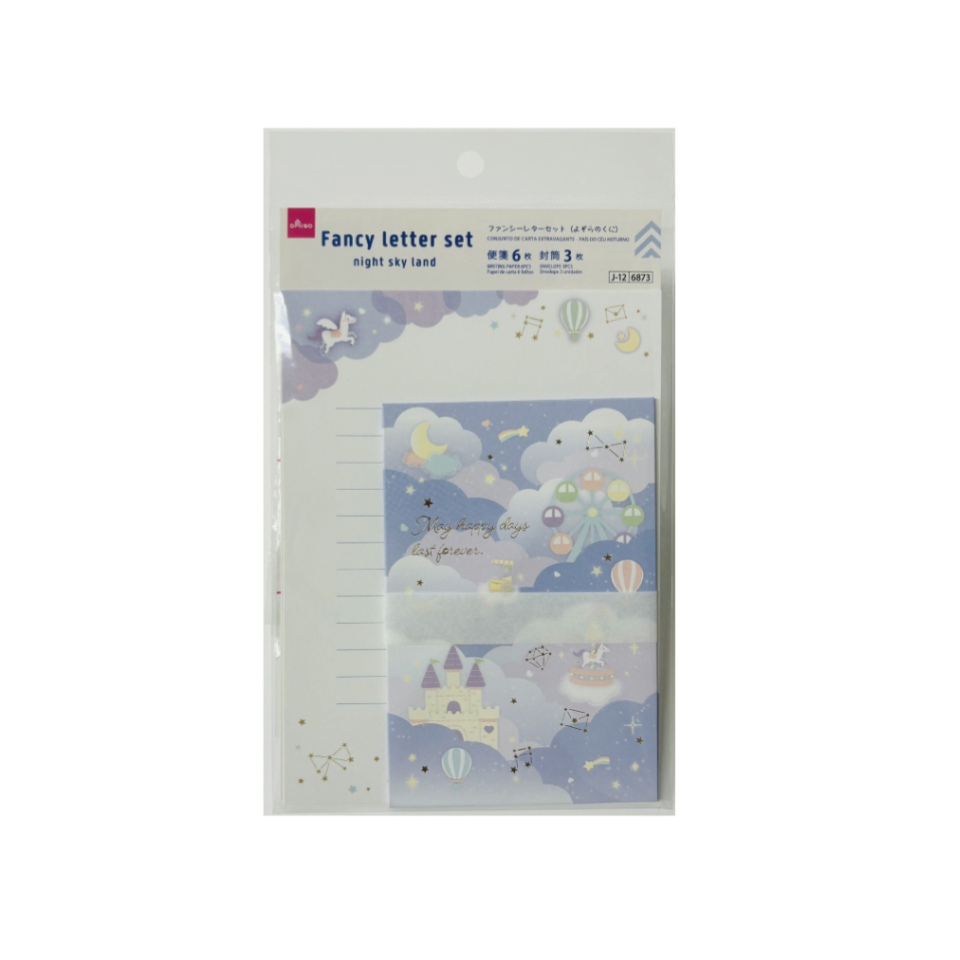 Fancy Letter Set Night Sky Land
