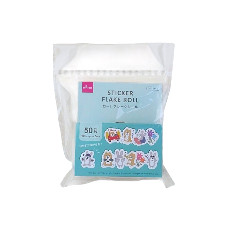 Sticker Flake Roll Cute Animals