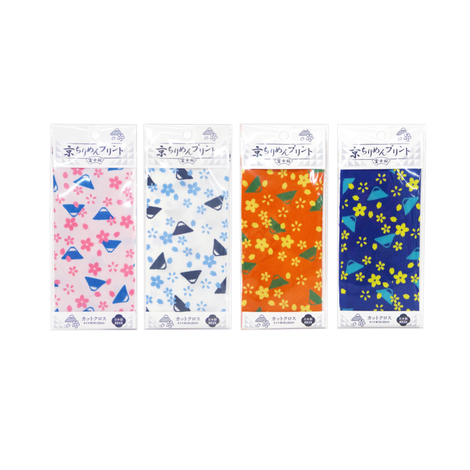 Kyo Crepe Print Fabric Fuji Sakura