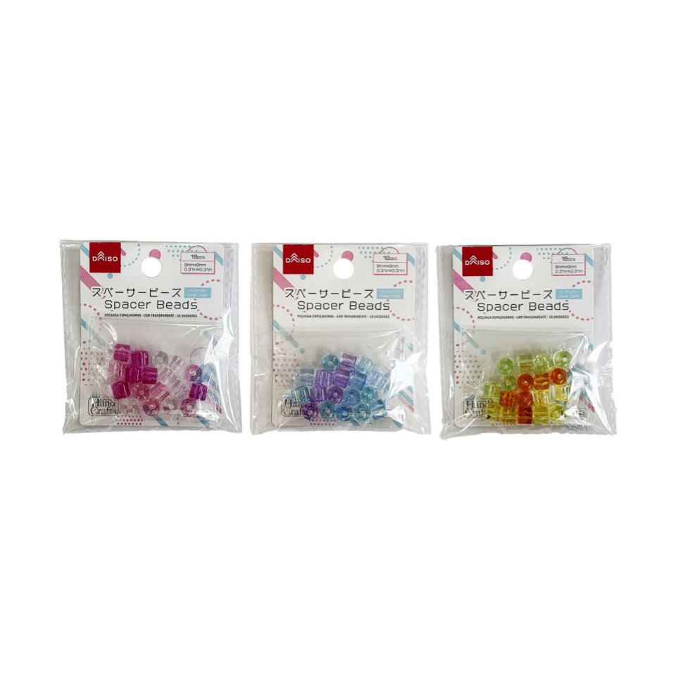 Spacer Beads Clear Color 18pcs
