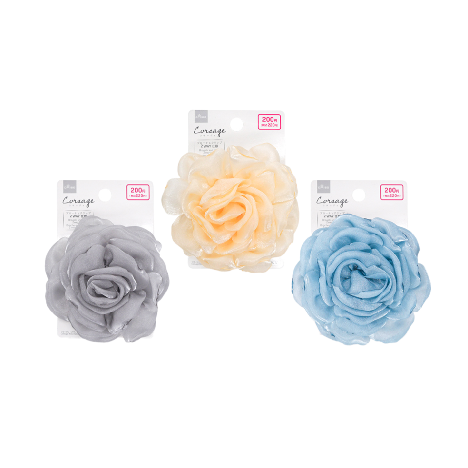 Corsage Rose Glitter Organdy