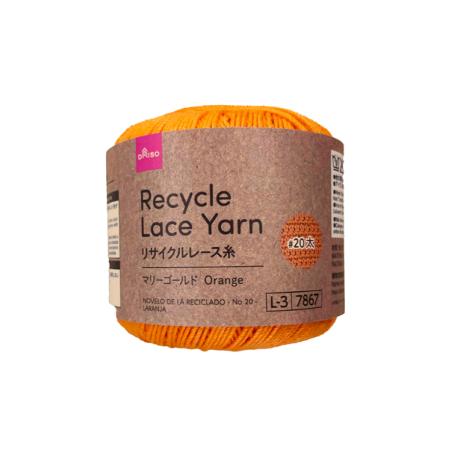 Recycle Lace Yarn No. 20 Thick Orange