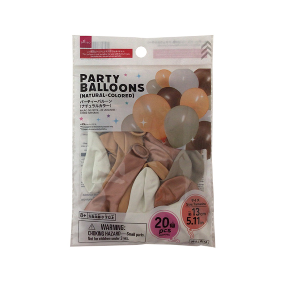 Party Balloons Natural Colored