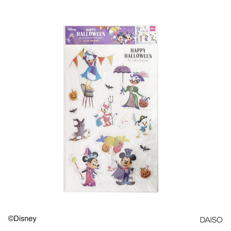 Clear Stickers Halloween Mickey and Friends