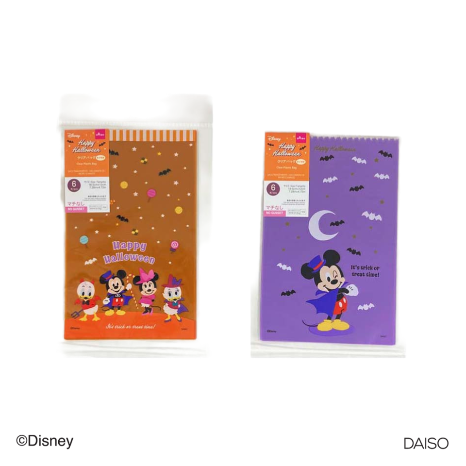 Clear Plastic Bag Halloween Mickey and Friends