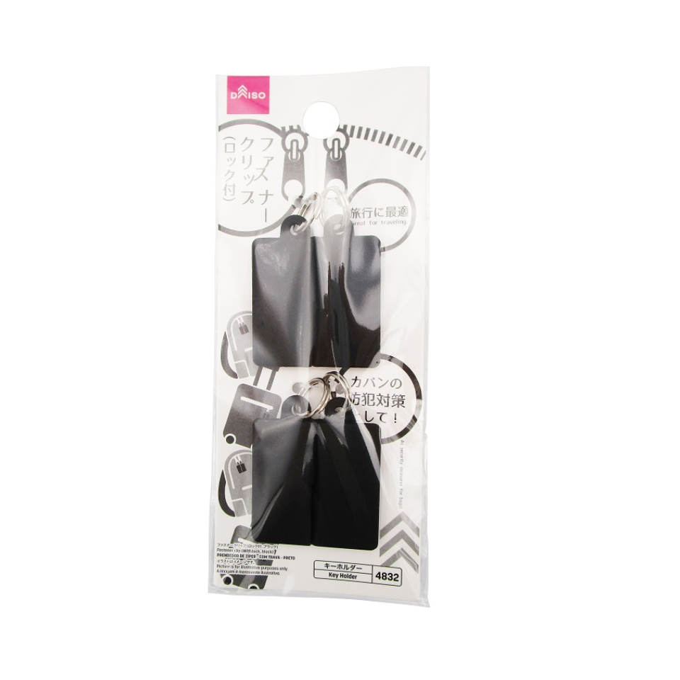 Fastener Clip with Lock Black