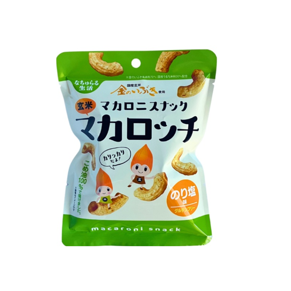 Yukiseikatsu Brown Rice Macarotchi Seaweed Sallty 19g