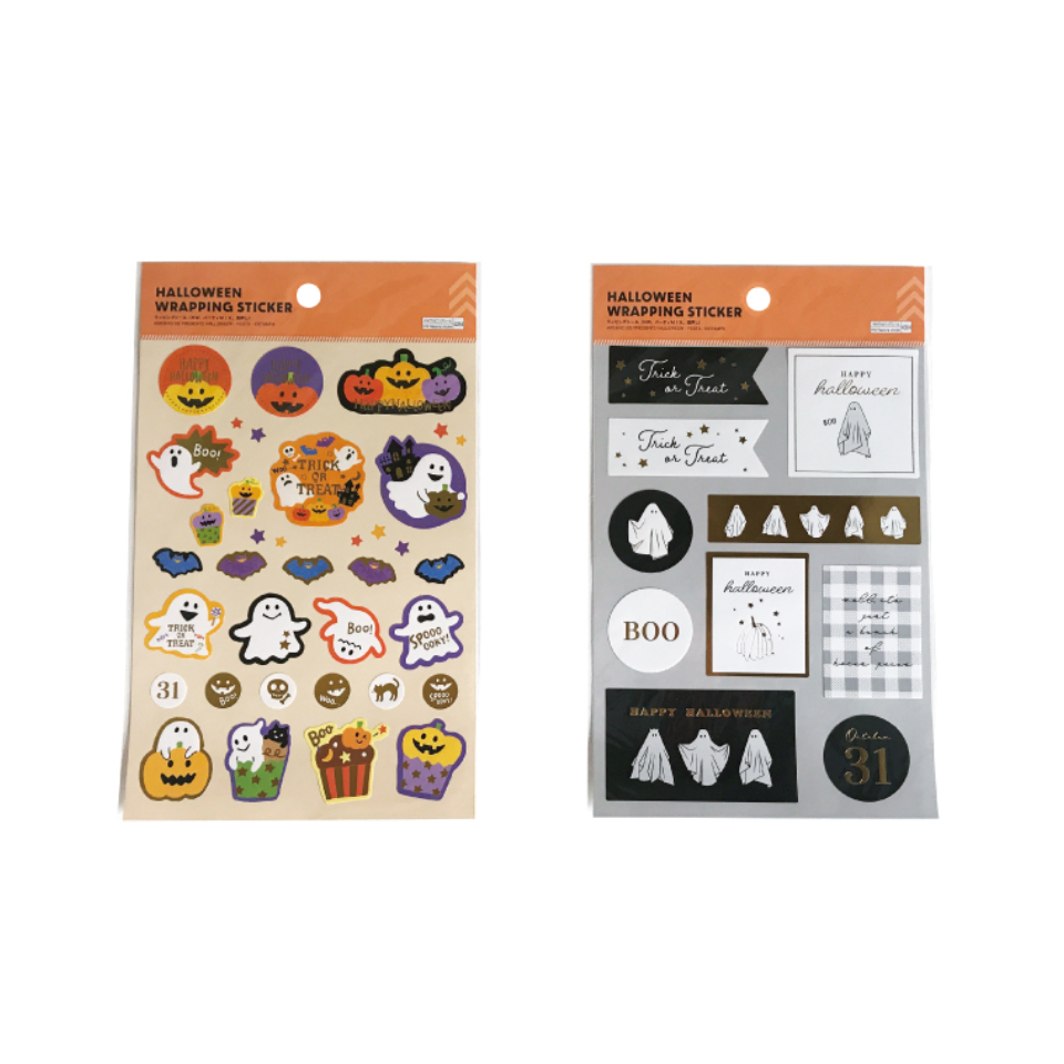 Wrapping Sticker Halloween Party Mix Gold Hot Stamping