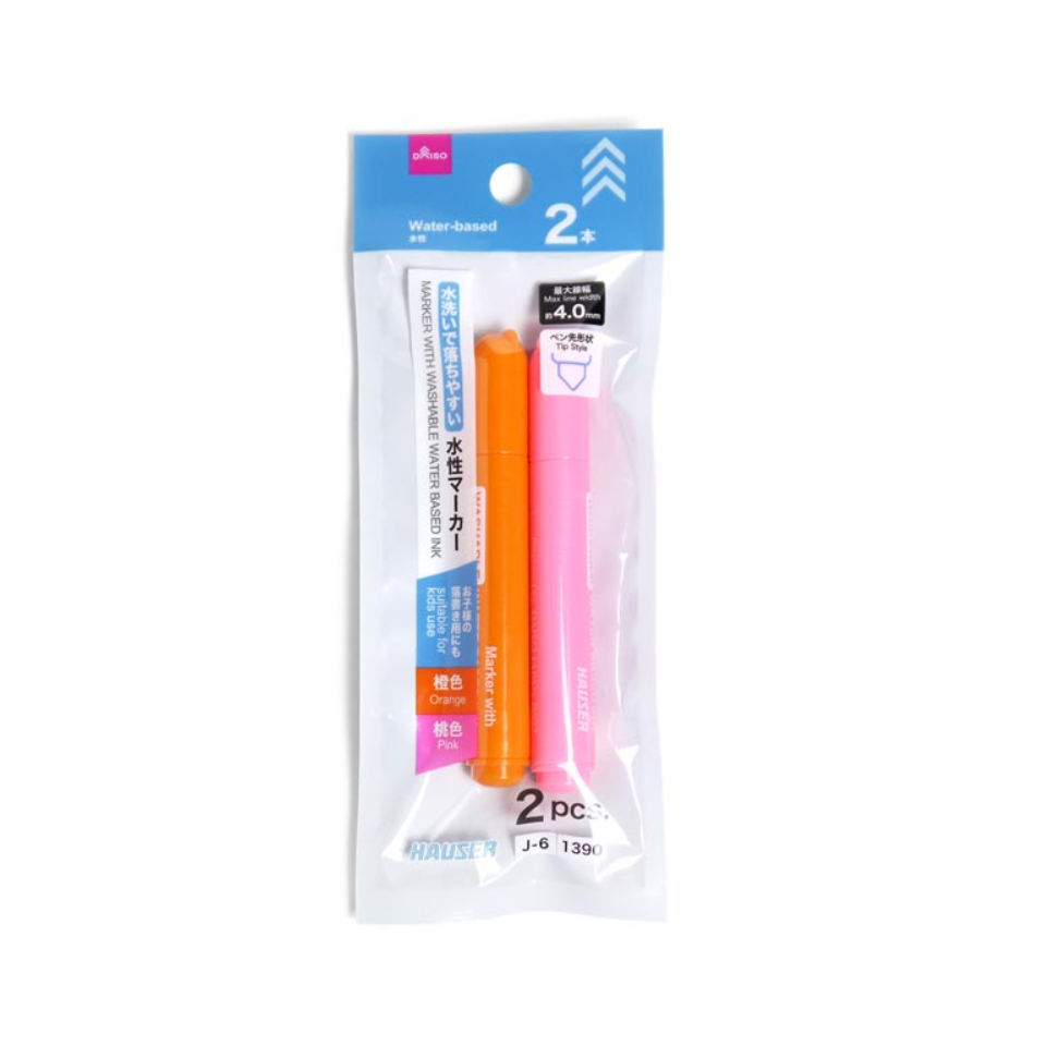Marker with Washable Water Based Ink Orange/Pink