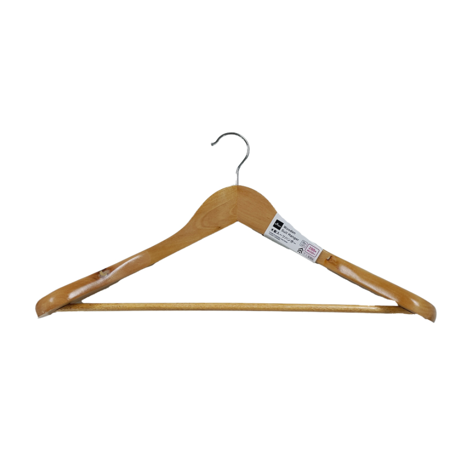Wooden Suit Hanger Chrome Plated Hook