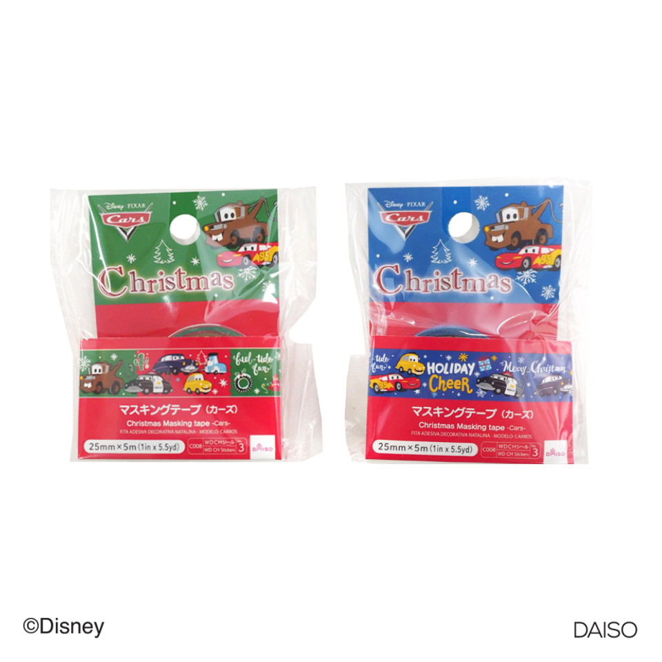 Christmas Masking Tape Cars