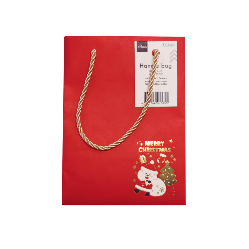 Handle Bag Smiling Santa 16cm x 22cm x 11cm