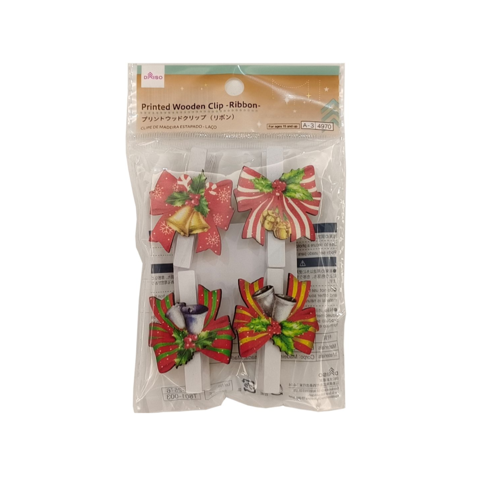Printed Wooden Clip Ribbon