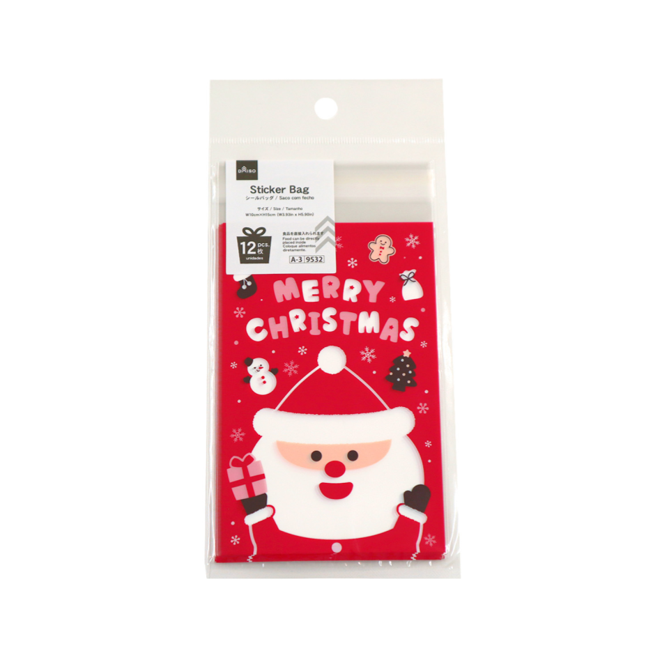 Sticker Bag Smiling Santa