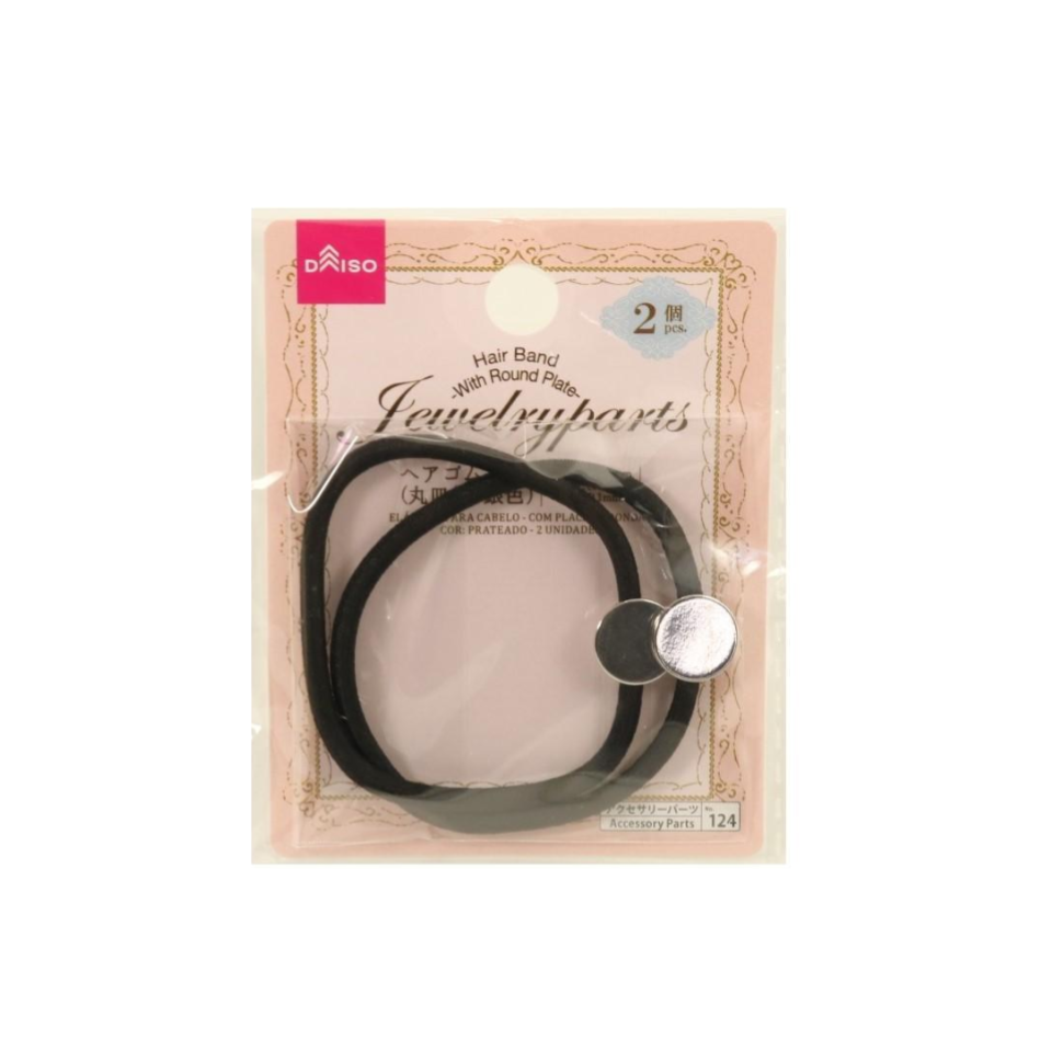 Hair Band with Round Plate Silver