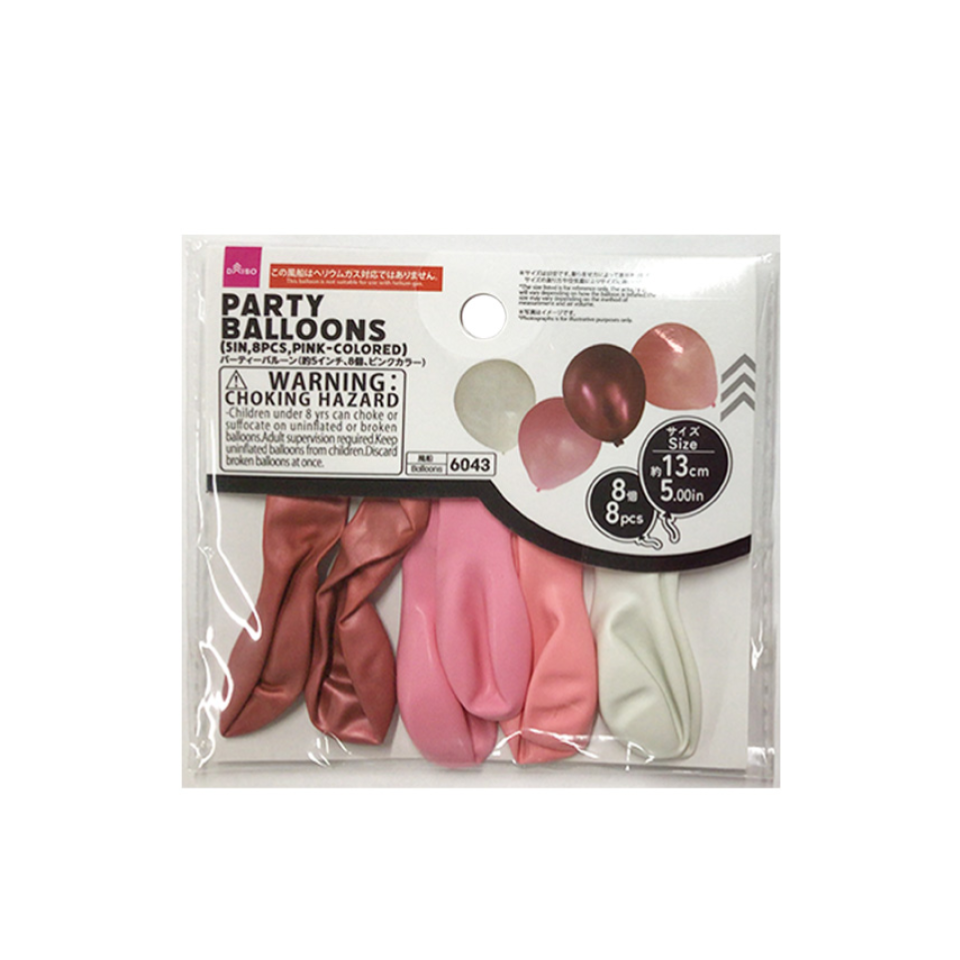 Party Balloons 5in Pink Colored