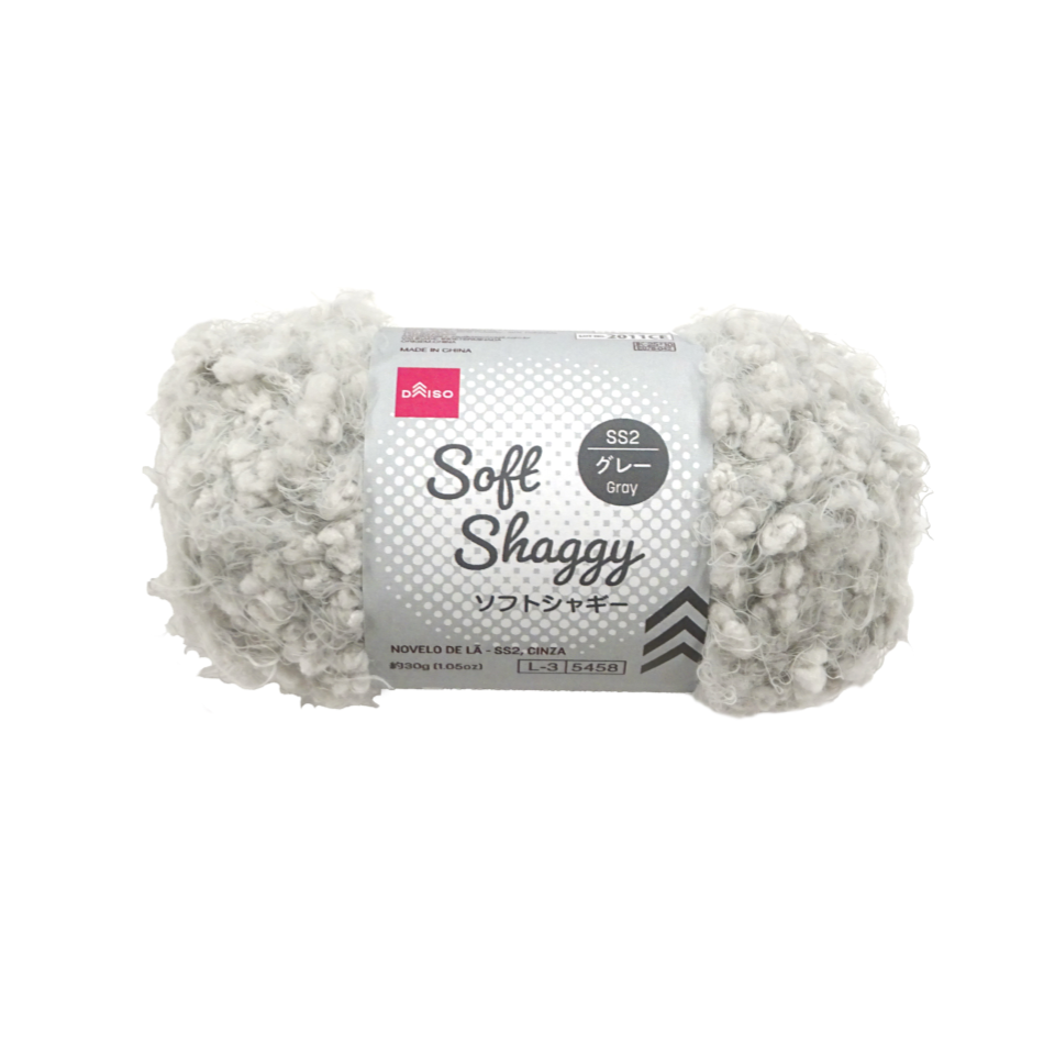 Soft Shaggy Yarn Gray