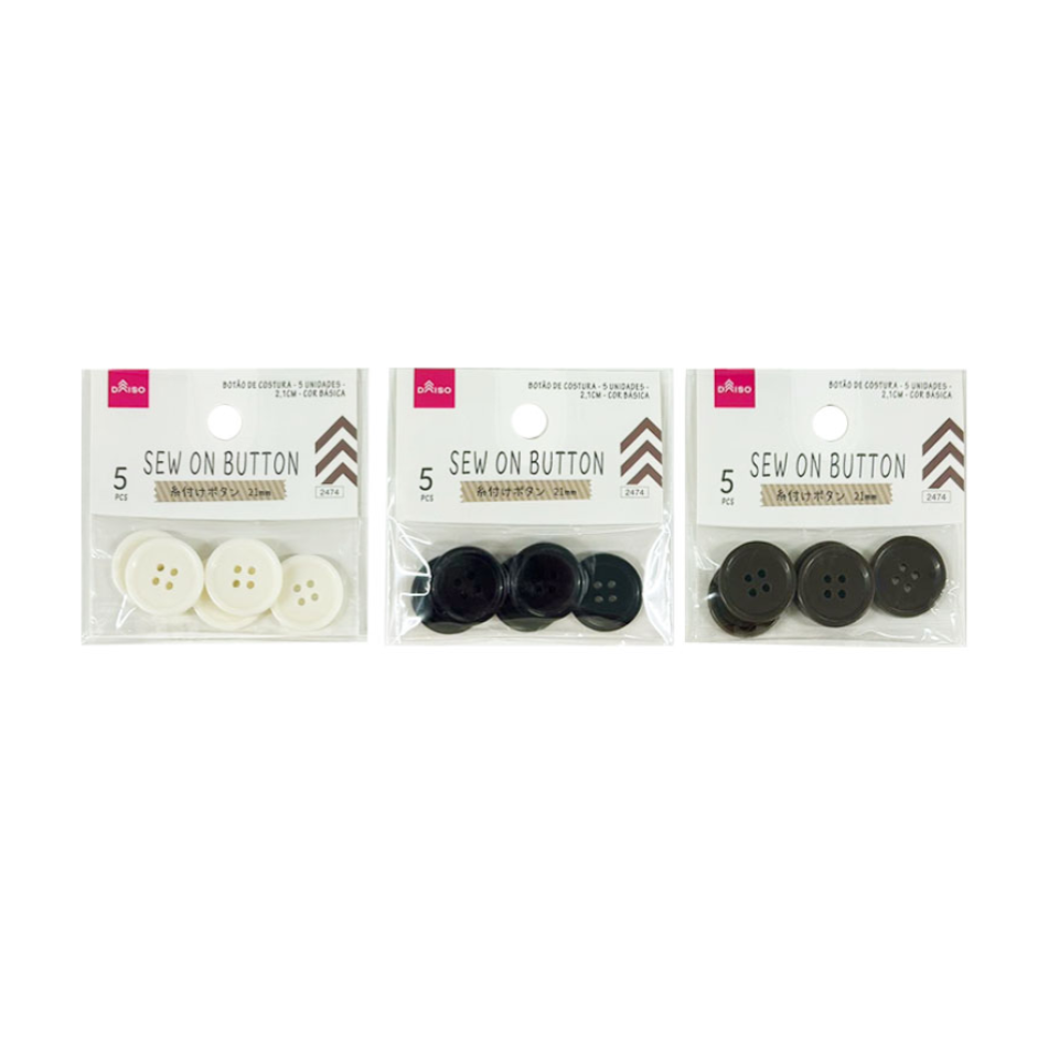 Sew On Button 21mm Basic Color