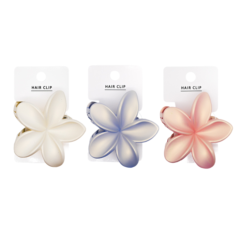 Claw Clip Matte and Shiny Plumeria