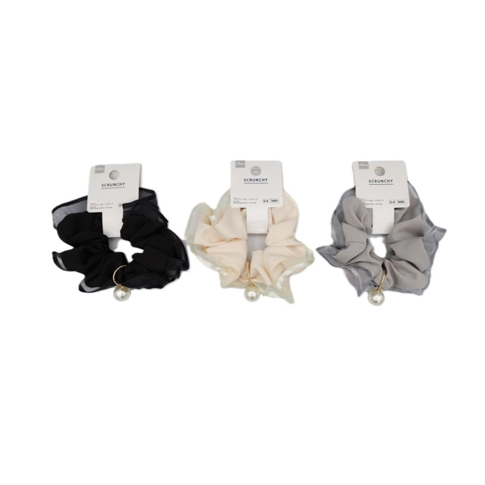 Scrunchy with Imitation Pearl Frill Type