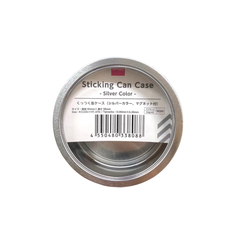 Sticking Can Case with Magnet Silver