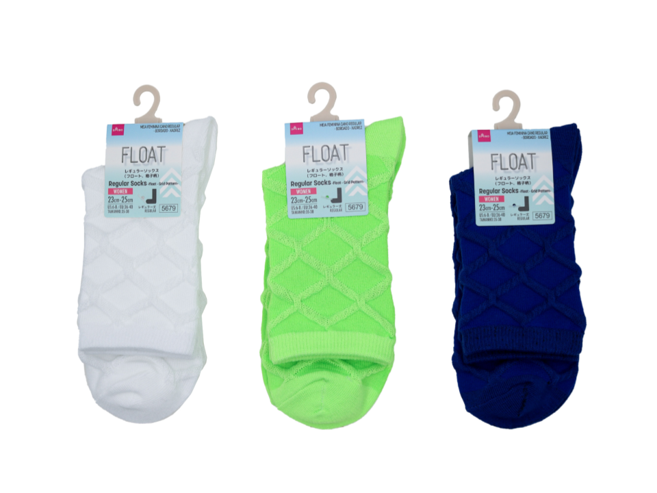 Regular Socks Float Grid Pattern