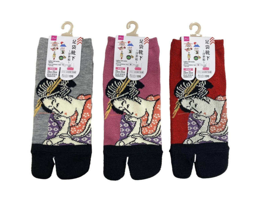 Ladies Tabi Socks Ukiyoe