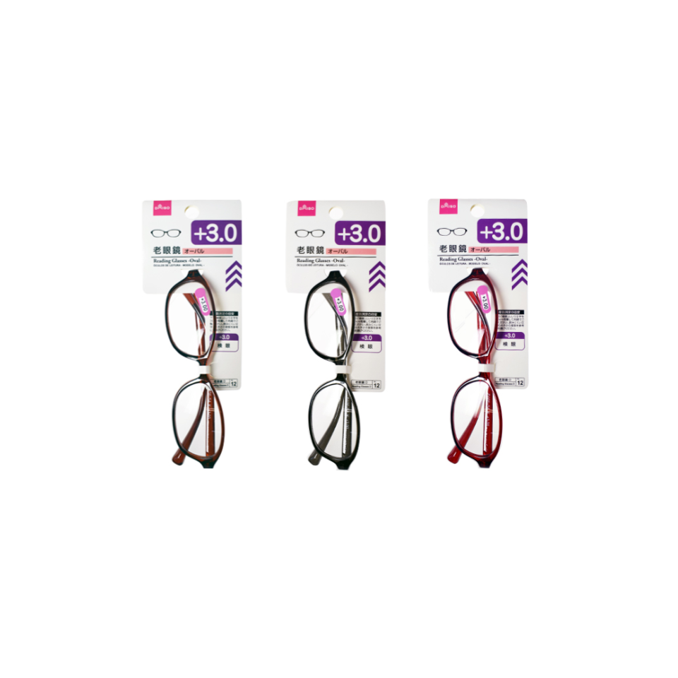 Reading Glasses Oval Plus 3.0