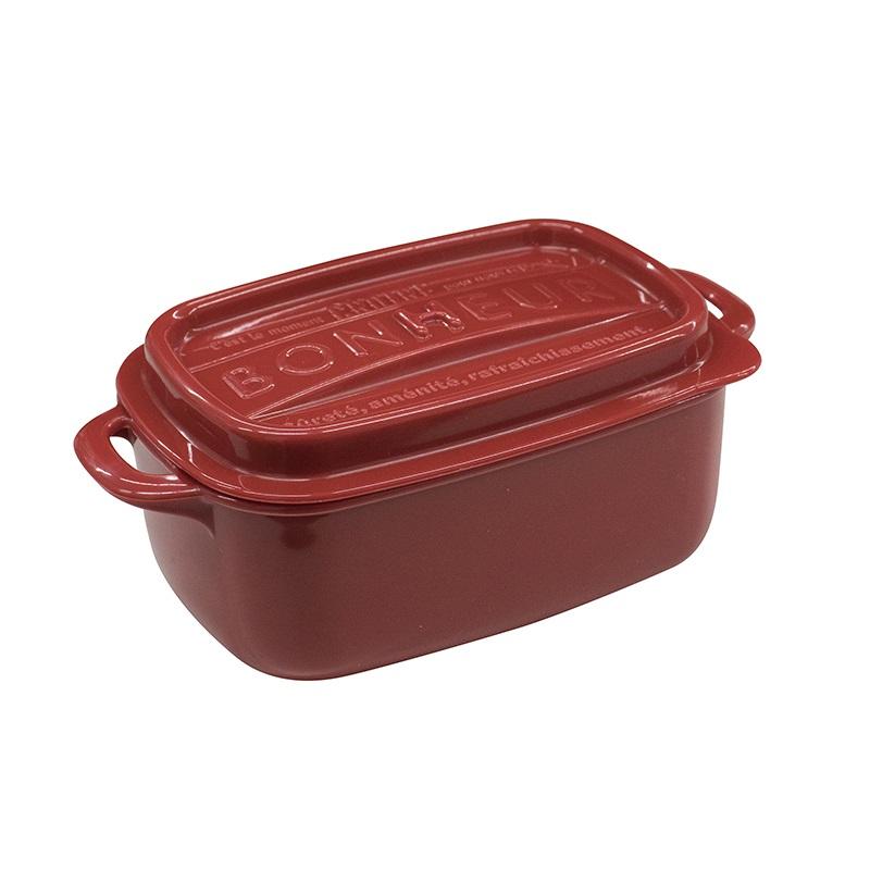 Bonheur Lunch Square Cream Red