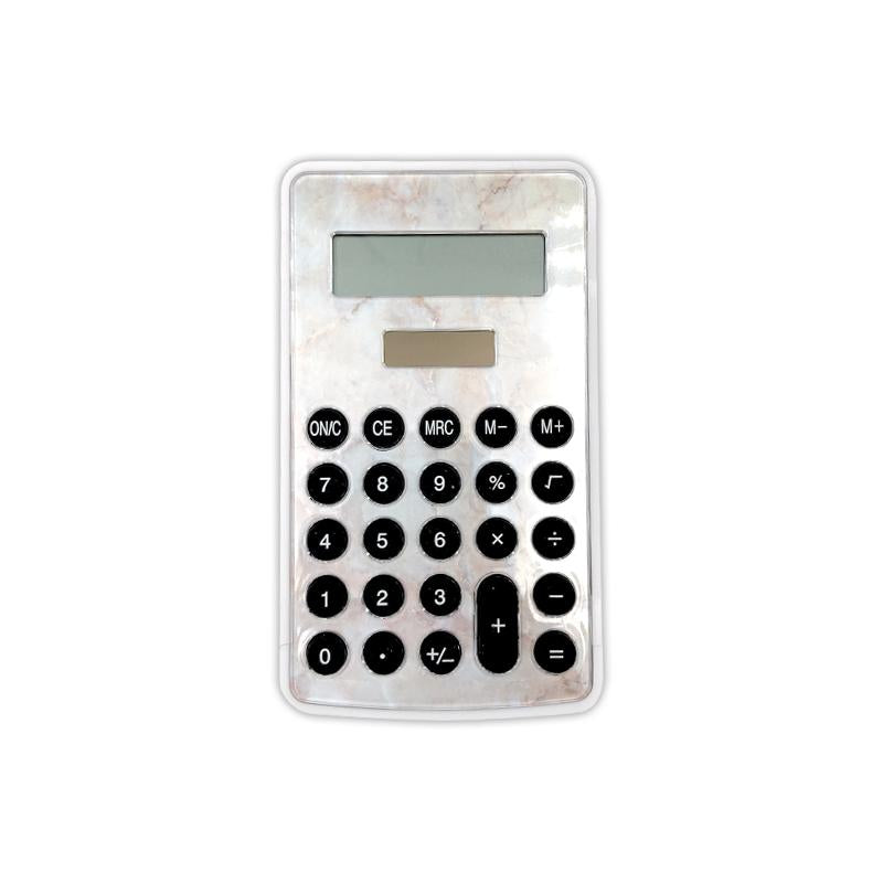 Calculator with Pattern Wood and Stone Design