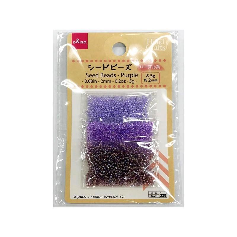 Seed Beads Purple 2mm