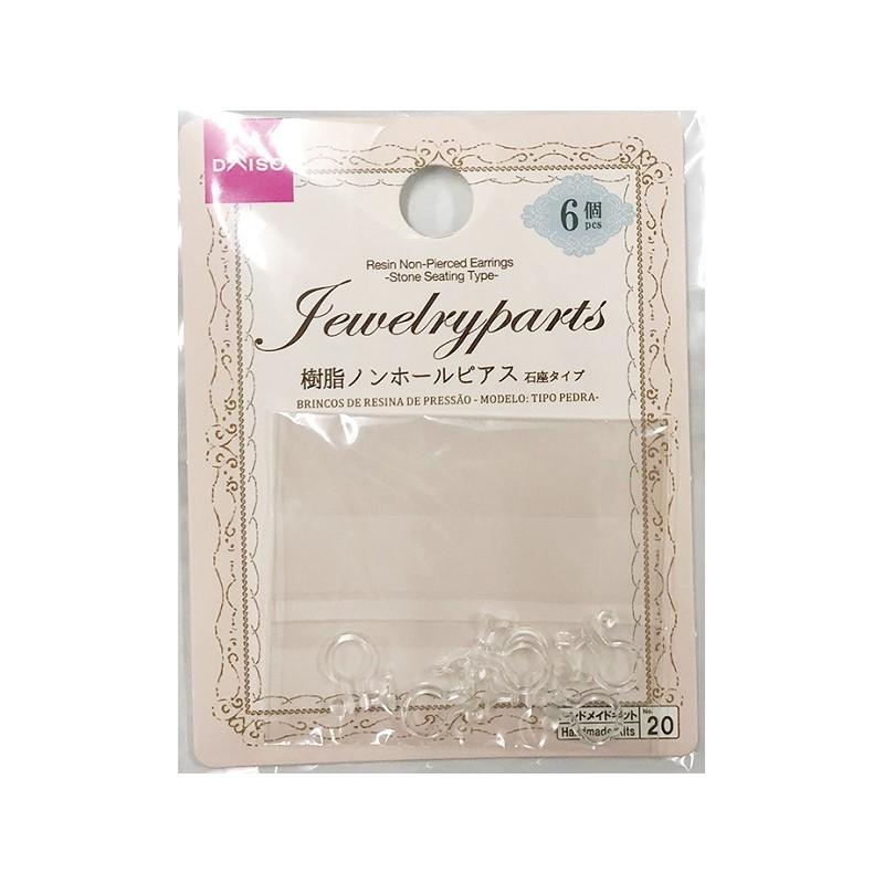 Resin Non Pierced Earrings Stone Seating Type