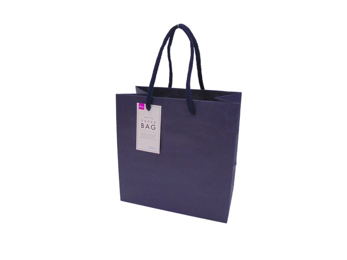 Craft Paper Bag Blue 19.5cm x 19.5cm x 11cm
