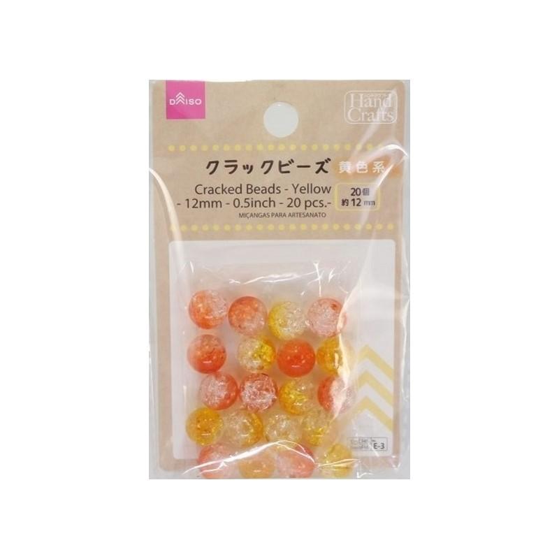 E3 Cracked Beads Yellow 0.5in