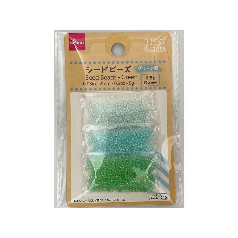 Seed Beads Green 2mm