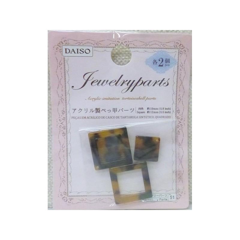 Acrylic Imitation Tortoiseshell Parts Square
