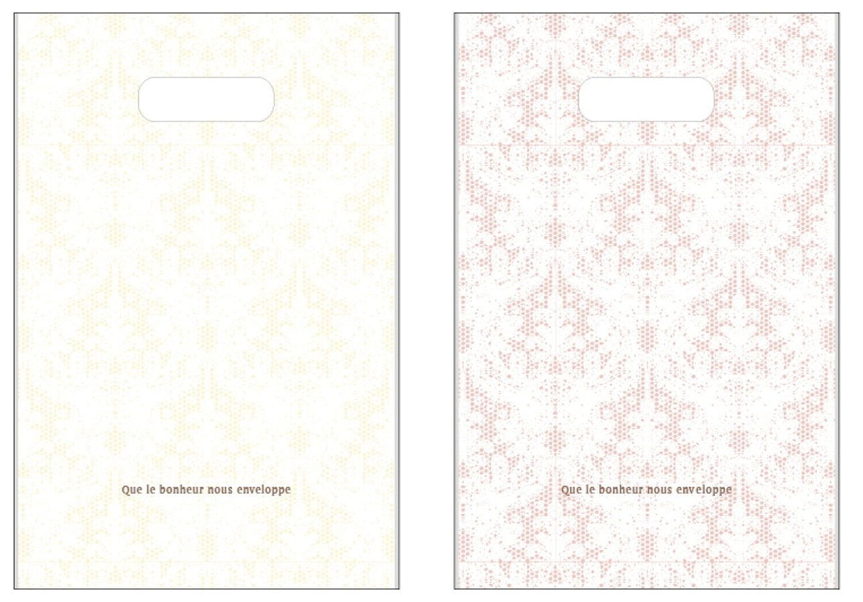 Frost Plastic Handle Bag With Bottom Gusset M 10.6