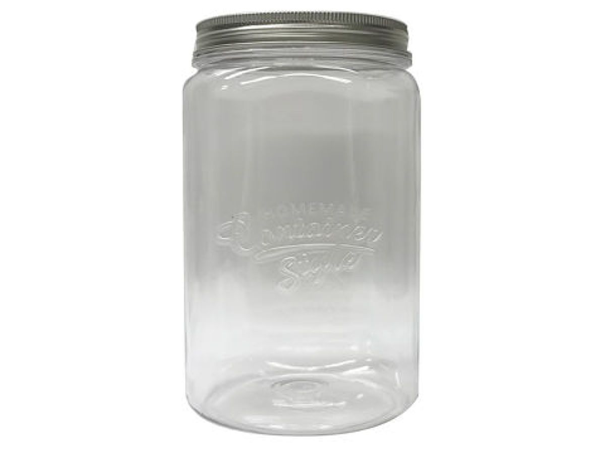 Steel Lid Pet Container Embossed 1L