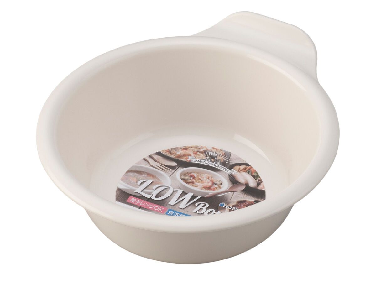 Plastic Low Bowl Ivory